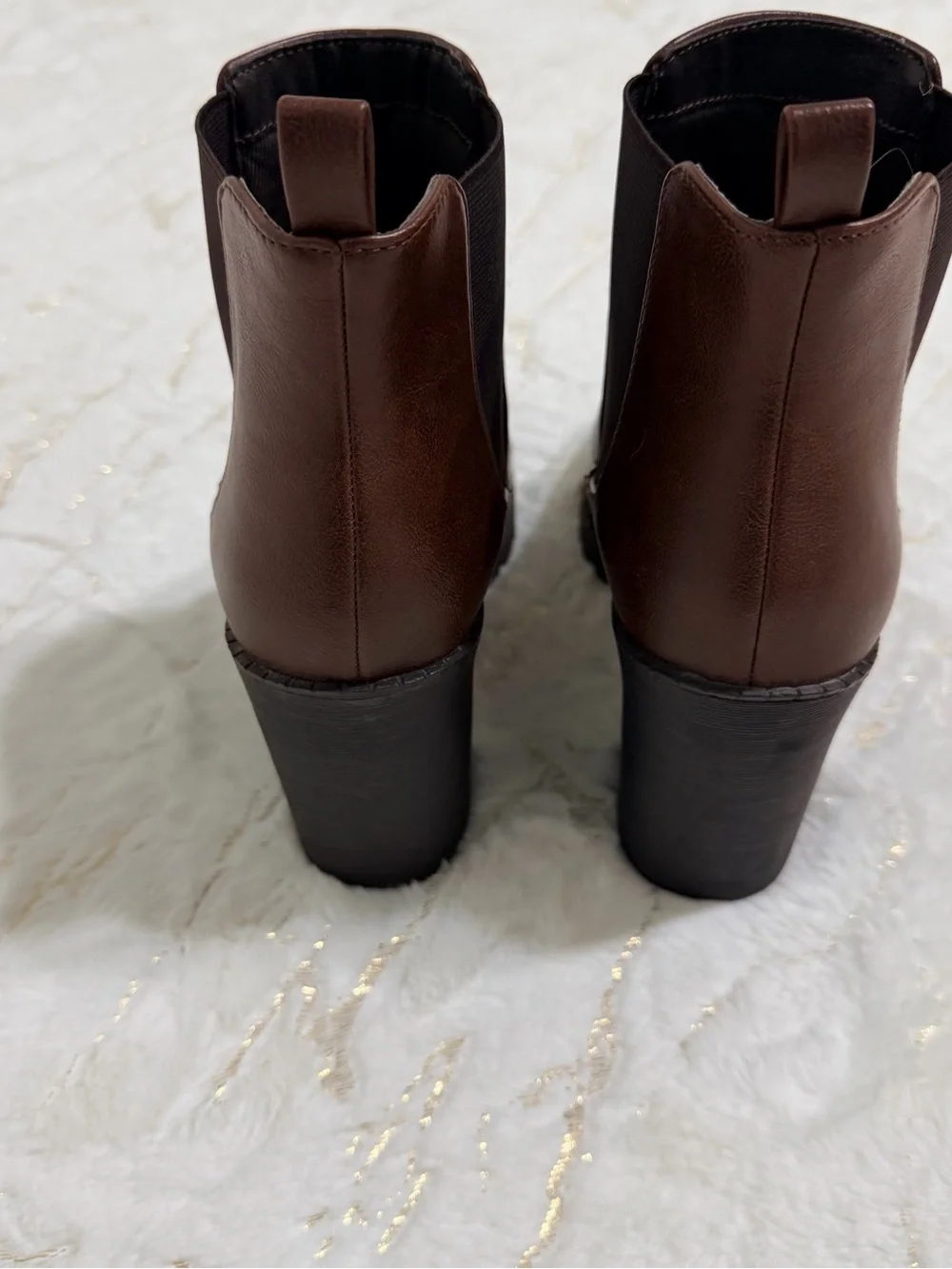 Brown Chelsea Ankle Booties